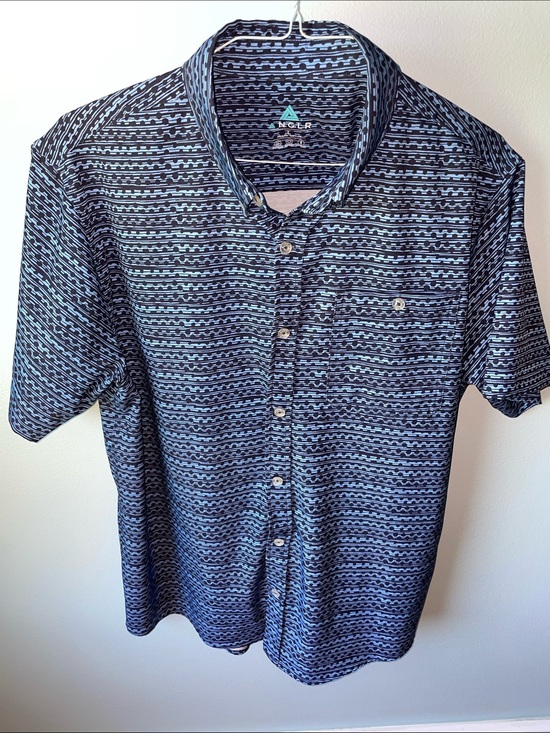 anglr Other - ANGL performance fishing gear Navy & Light Blue Short-Sleeve Button Down Shirt